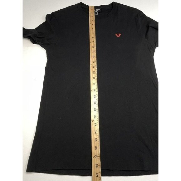 TRUE RELIGION Mens MEDIUM Black L/S Tiger Graphic Crew T-SHIRT Tee Spell-Out EUC - Picture 4 of 9